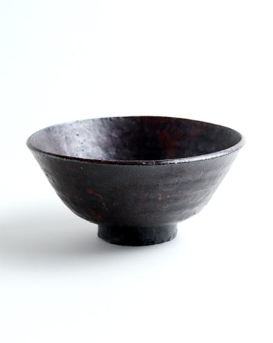 吉田学　鉄釉飯碗