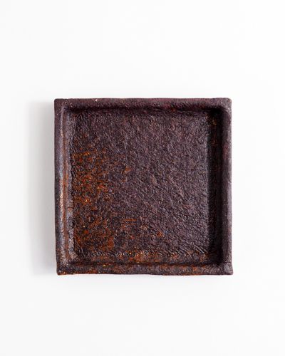 梶原妙子　木灰立縁正方豆皿
