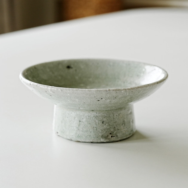 亀田大介 灰釉粉引5寸台鉢