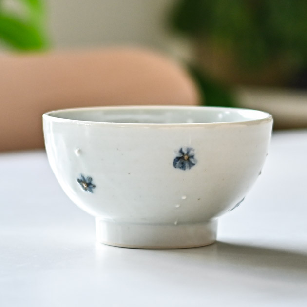 廣政毅　貼花蔓花飯碗