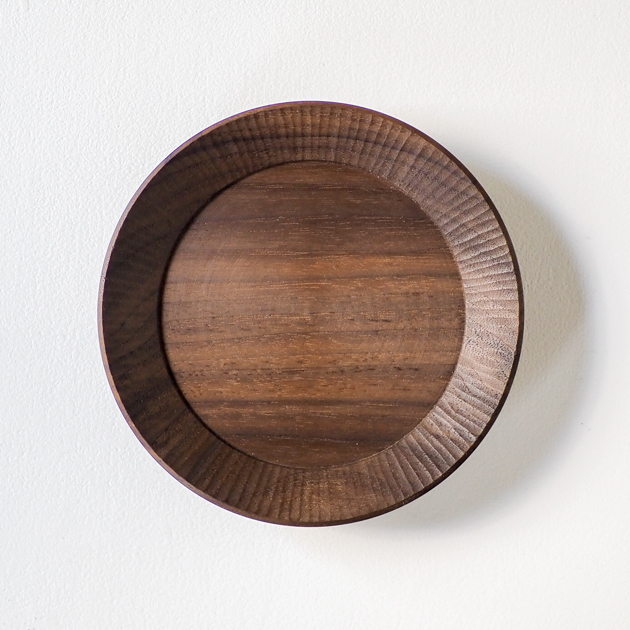 神野達也　鎬菓子皿（ウォルナット・オイル）