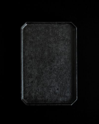 蝶野秀紀　和紙貼すみきり茶盆Ｌ（黒）