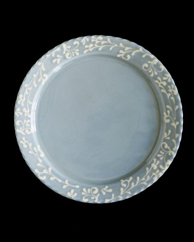 久保田健司 8 5寸リム皿 水色