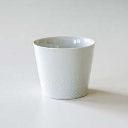 阿南維也　白磁鎬蕎麦猪口（小）