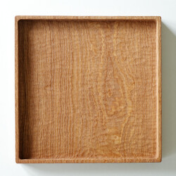 村上圭一　角彫目盆（タモ310*310*ｈ30）