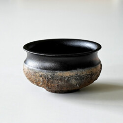 山田果林　リム鉢（刷毛錆漆塗）