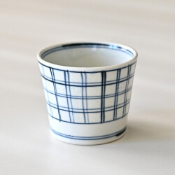 山口利枝 格子文そば猪口