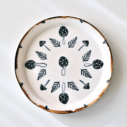 田屋道子　リム皿Ｌ（キノコ）