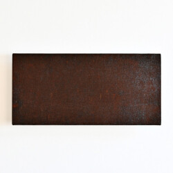 蝶野秀紀　トレー（茶・中長・和紙貼）12cm×25cm