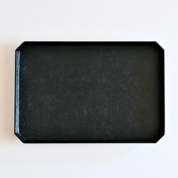 蝶野秀紀　すみきり茶盆（黒・L・和紙貼）21cm×31cm