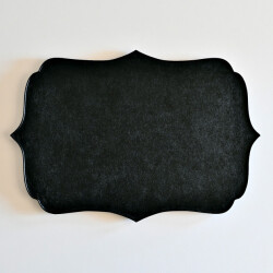 蝶野秀紀　輪花トレー　稜（黒・LL・和紙貼）