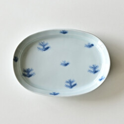 清水なお子　松枝文リム楕円皿