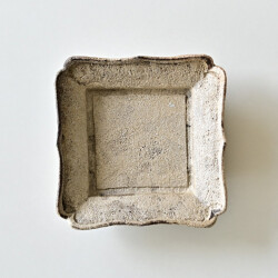 渡辺信史　綾花四方向付（炭白）