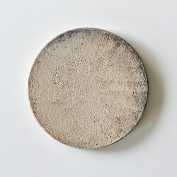 渡辺信史　菓子丸皿（炭白）