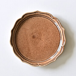 渡辺信史　綾花皿（胡桃釉）