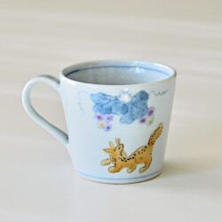 清水なお子　葡萄に栗鼠マグ