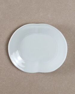 新道工房　白磁丸つなぎ皿（小）