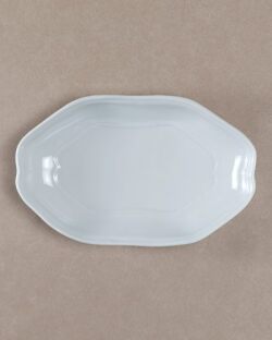 新道工房　白磁さや形浅鉢