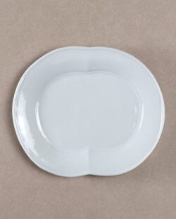 新道工房　白磁丸つなぎ皿（大）