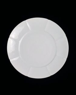 久野靖史　輪花皿（白・25.5cm）