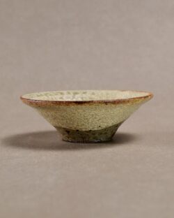 馬渡新平　ヒビ粉引き3.5寸あさがお鉢