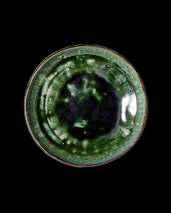 吉田学　織部縁鉄5寸深皿