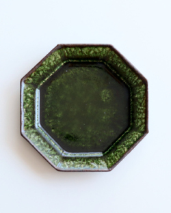大沼道行　織部八角皿（M）