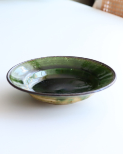 大沼道行　織部リム深皿