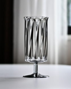 永木卓　アイスコーヒーグラス（グレー／モール）