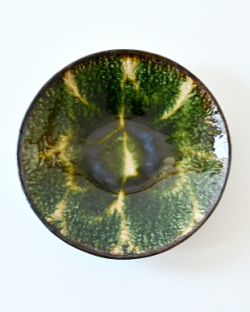 大沼道行　織部浅鉢L（枝文）