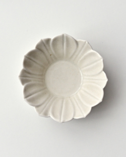 田村文宏　白磁連弁鉢