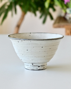 増田勉　粉引丼鉢（深）