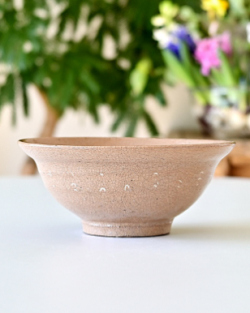 増田勉　籾灰貫入（緋）上絵ボウル