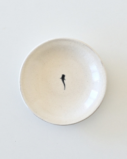 増田勉　粉引呉須絵小皿