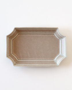 杉原万理江　長方額皿（サンド）