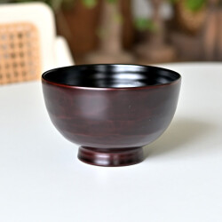 石川漆宝堂　みずめ桜椀（内黒外溜）