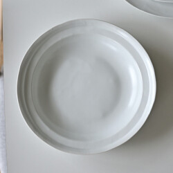 大江憲一　Newパスタ皿（2段リム・白）