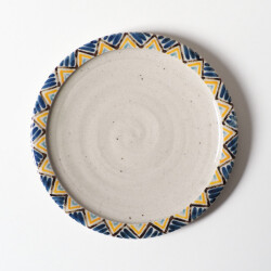 沼田智也　線文6寸リム皿