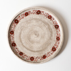 沼田智也　花唐草文8寸皿