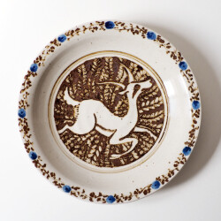 沼田智也 鹿草文9寸皿