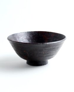 吉田学　鉄釉飯碗