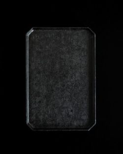蝶野秀紀　和紙貼すみきり茶盆Ｌ（黒）