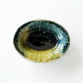 松村英治　オーバル小鉢（三彩）