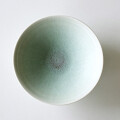 永草陽平　煌彩磁平鉢（ミントグリーン）