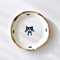田屋道子　丸パン皿S（ネコ）