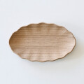 加藤良行　波オーバル皿（小・クリ）