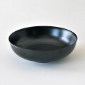 蝶野秀紀　挽きたて浅鉢（黒・栃すり漆）Φ6.0