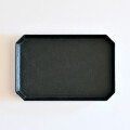 蝶野秀紀　すみきり茶盆（黒・S・和紙貼）15cm×23cm