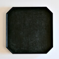 蝶野秀紀　八角盆（黒・正方形・和紙貼）31cm角