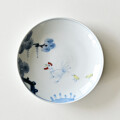 清水なお子　鶏文5寸皿